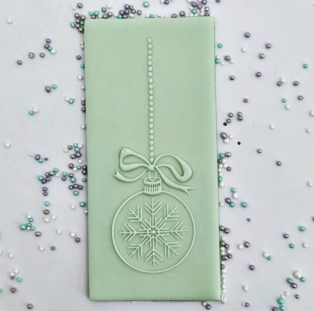 Christmas -Hanging Bauble Deboss and Matching Cutter image 0