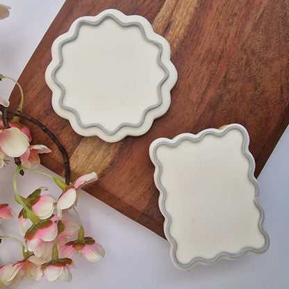 Rectangle Wavy Biscuit frame -  Deboss and Cutter image 2
