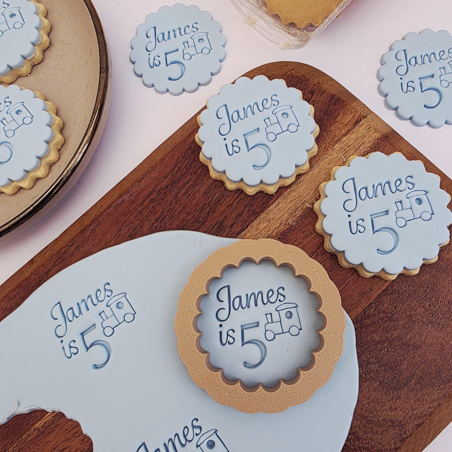 Customised Name and age Cookie Stamp Set