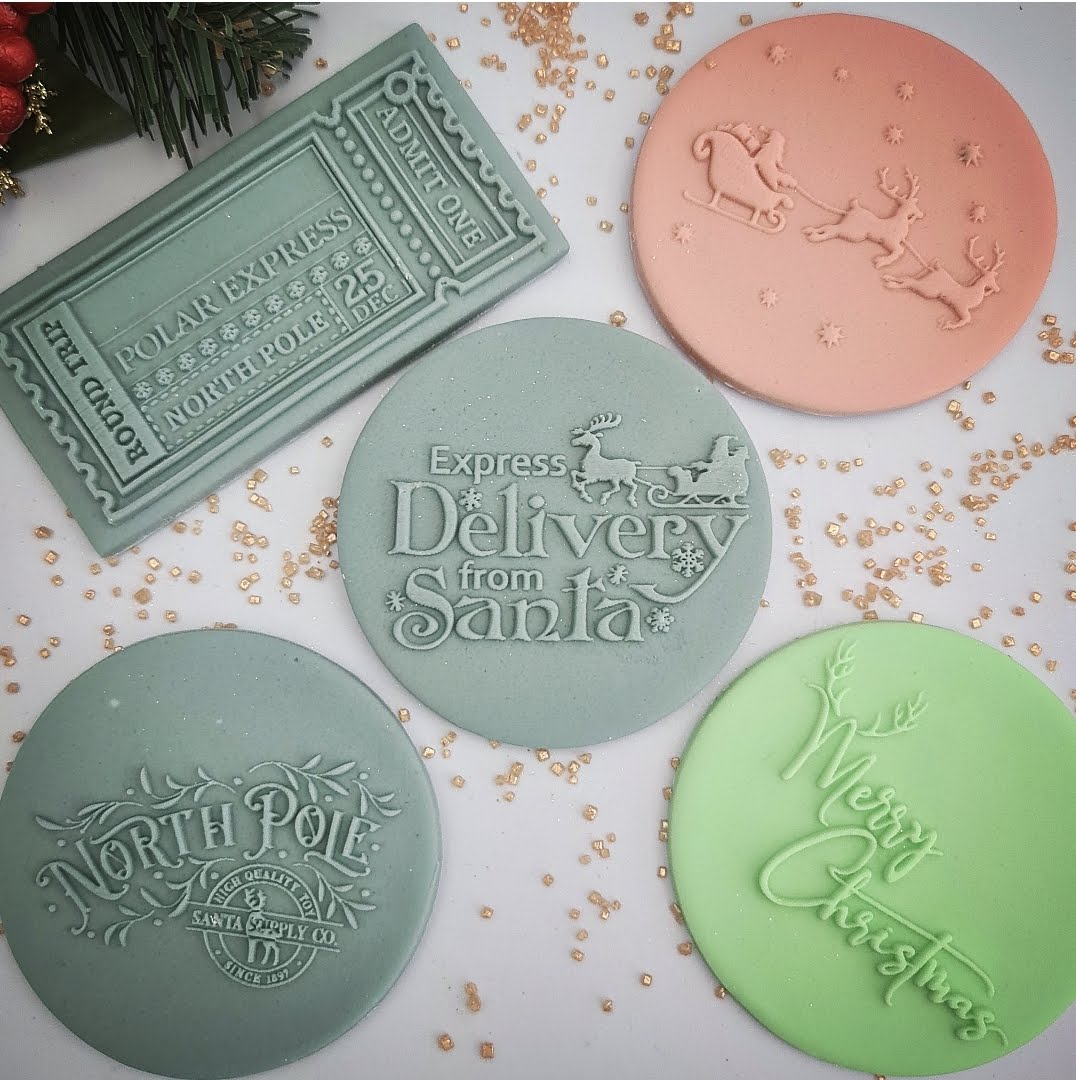 Christmas - Polar express ticket deboss and matching cutter image 1