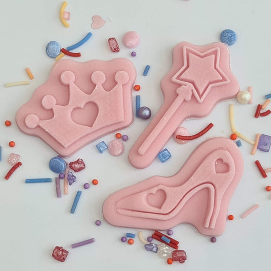 Princess Set - Small size Shoe, Wand & Crown DeBoss & Matching Cutter image 0