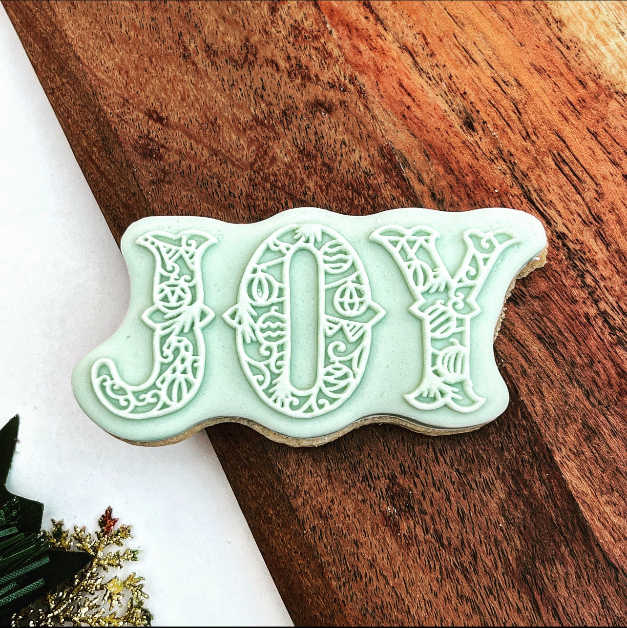 Christmas -  JOY Deboss and Matching Cutter image 0