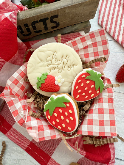 Small size Strawberry - PLA stamp and cutter image 1