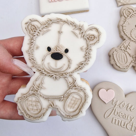 Cute Teddy - Deboss and cutter image 0