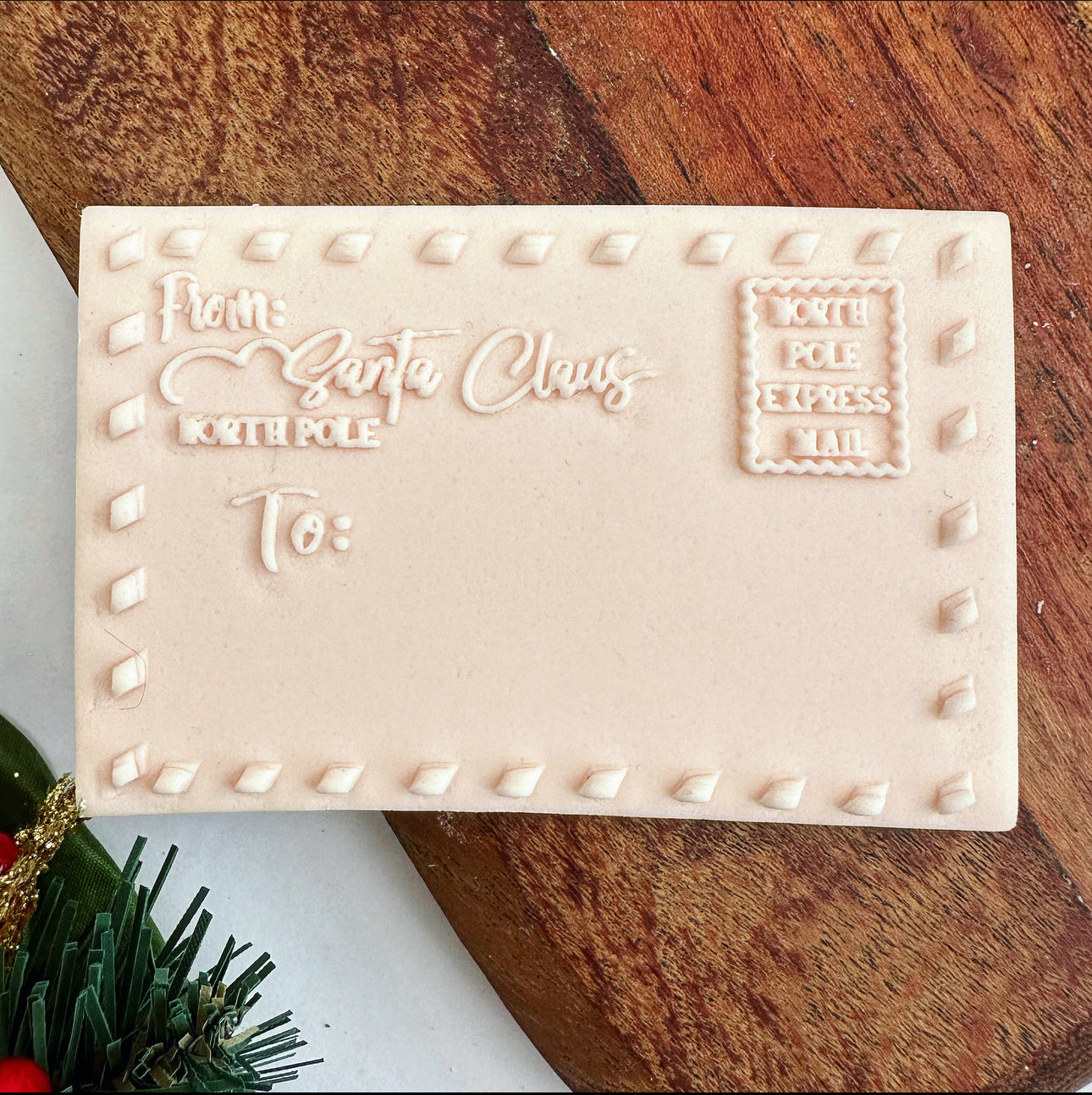 Christmas - Letter from Santa Deboss and Matching Cutter image 1