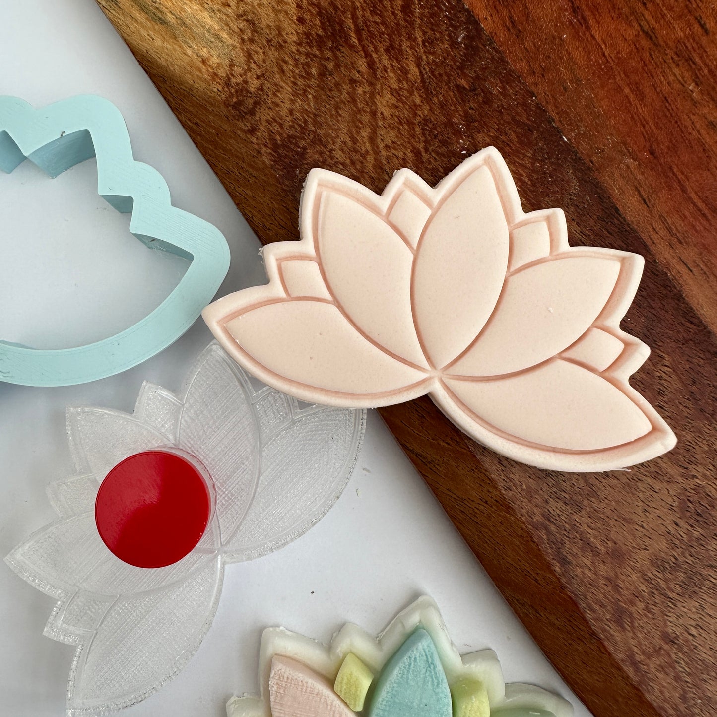 Lotus - Impression stamp with matching cutters image 1