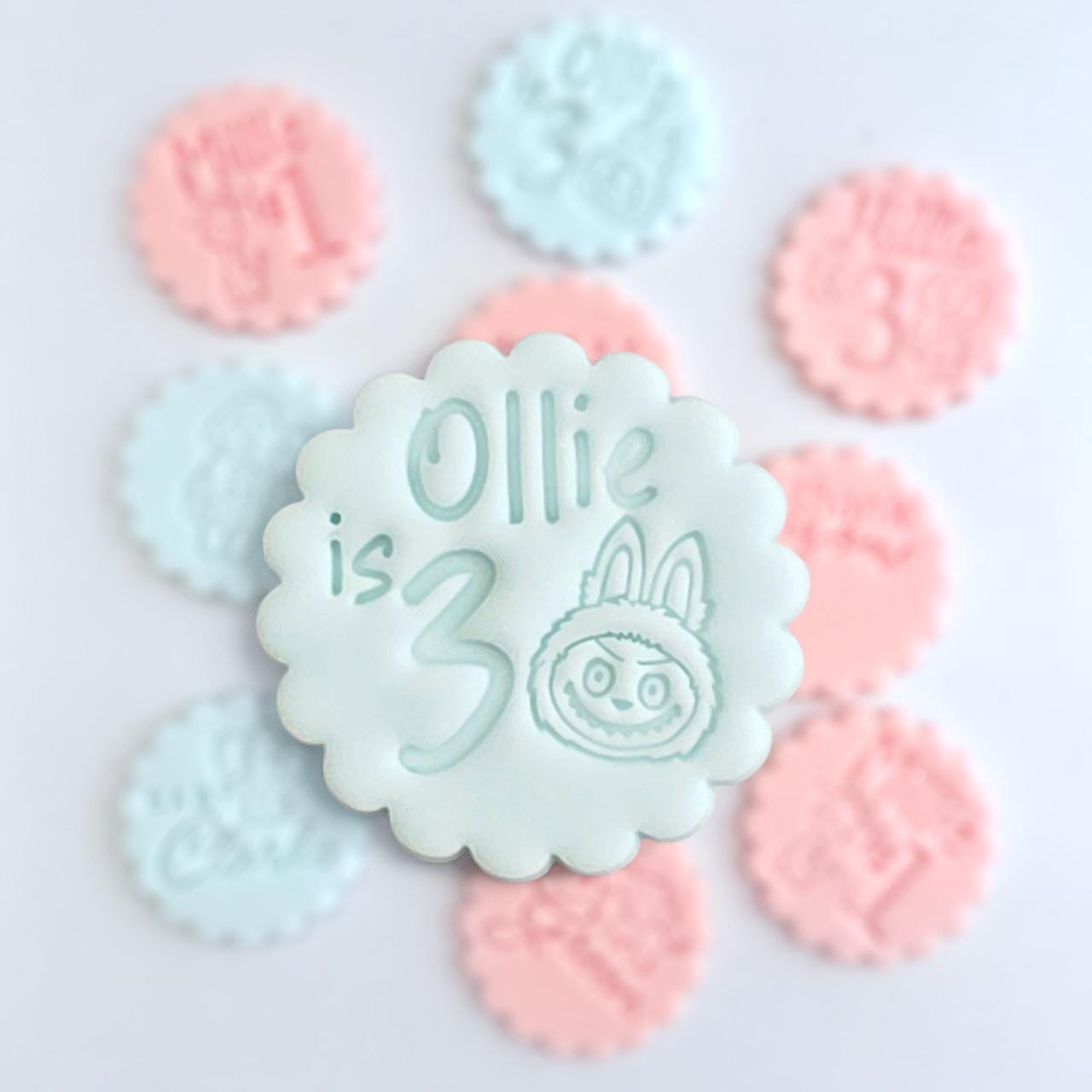 Customised Name and age Cookie Stamp Set