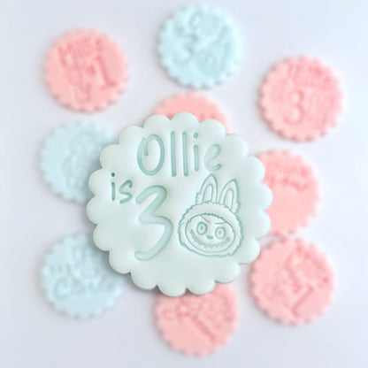 Customised Name and age Cookie Stamp Set