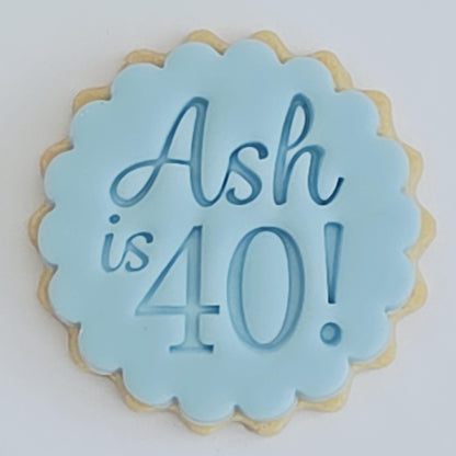 Customised Name and age Cookie Stamp Set