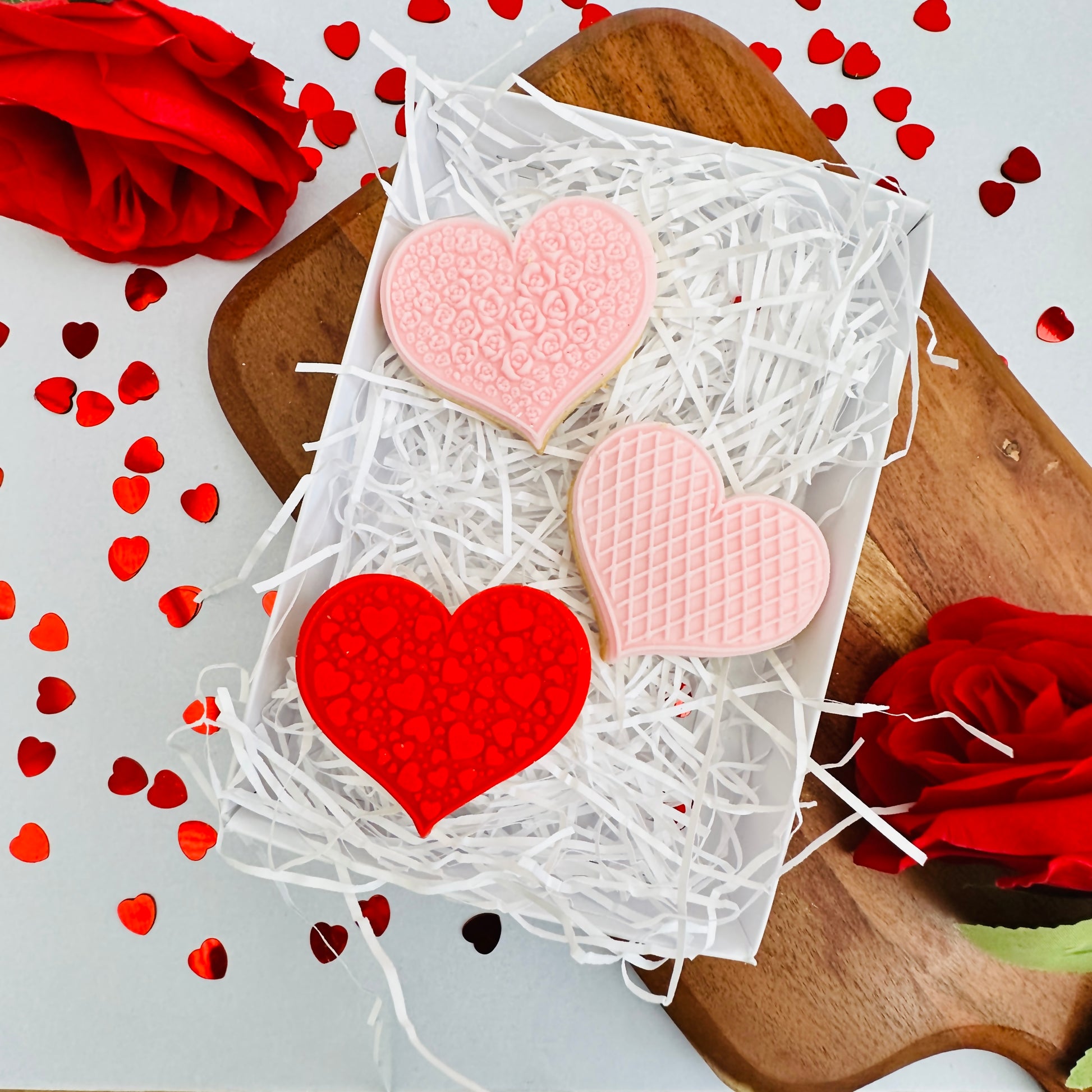 Set of 3 Hearts - Stamp and Matching cutters image 2