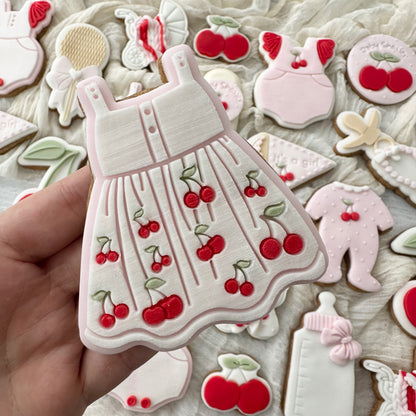 Vintage baby cherry dress - Stamp and Matching Cutter image 1