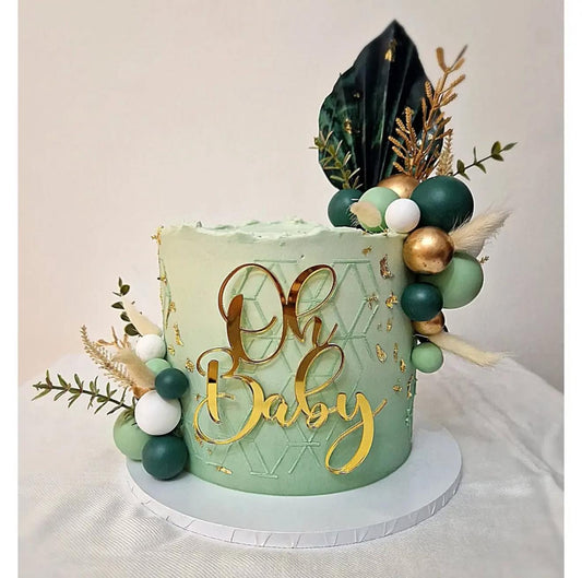 Oh Baby acrylic cake charm