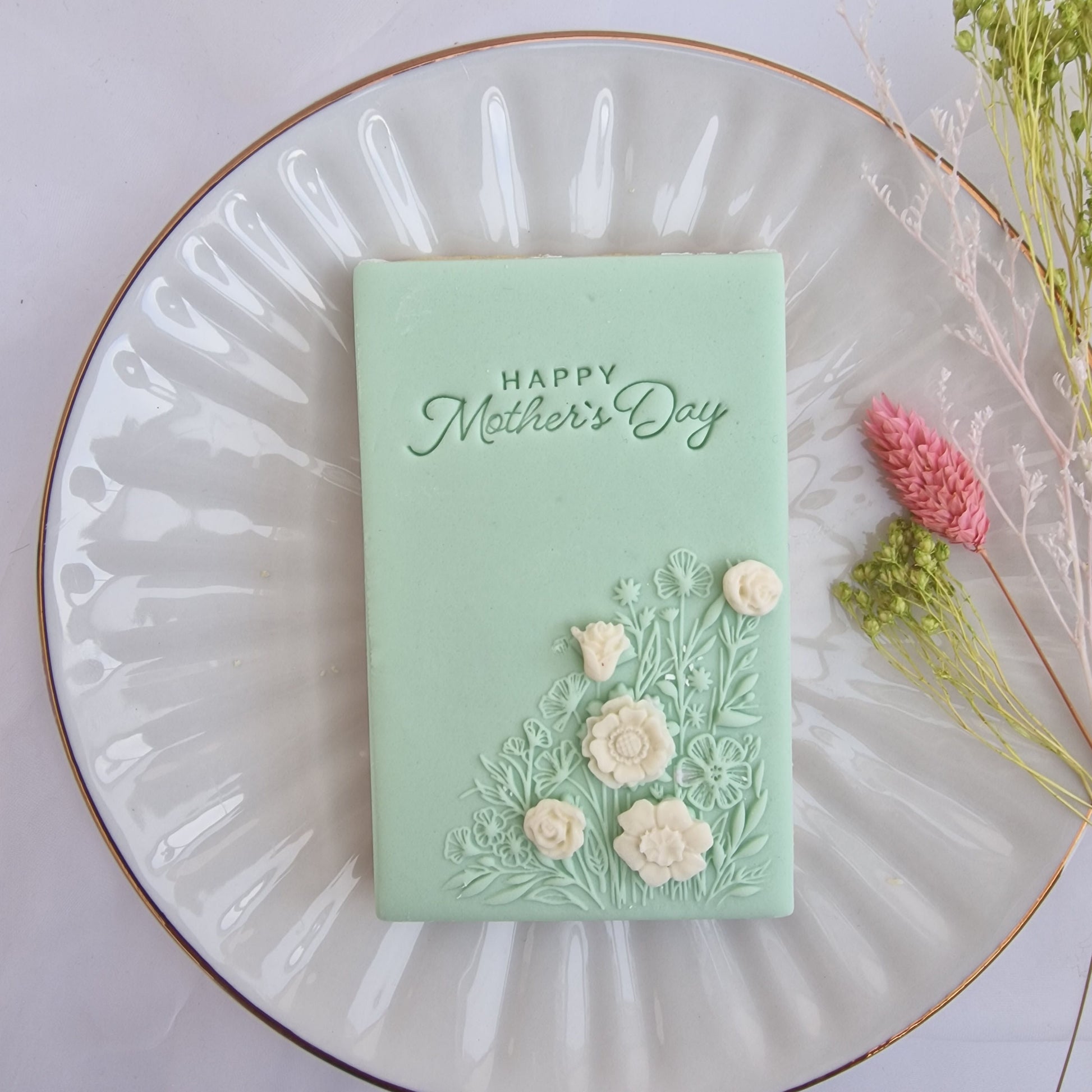 Corner Flowers - Deboss stamp image 0