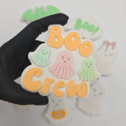 Boo Crew Cookie Embosser Stamp & Cutter: 3D Printed Halloween Design