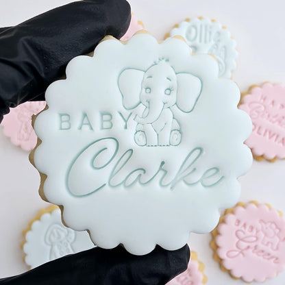 Custom Baby Name Cookie Stamp Set