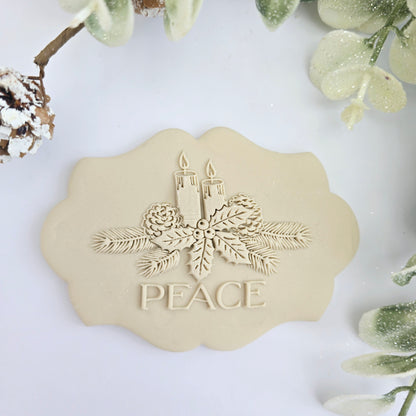Peace floral - stamp and cutter image 0
