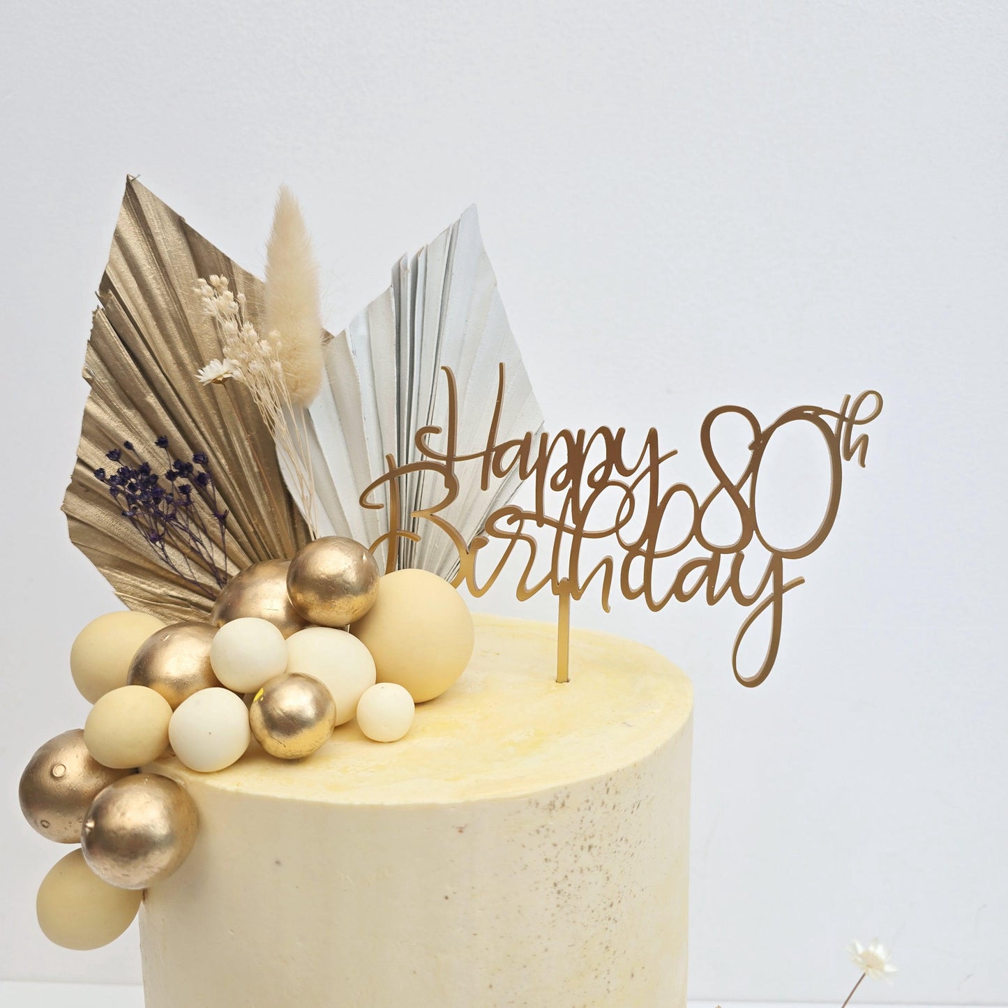 Happy Birthday Cake Topper, Acrylic cake topper and name cake charm