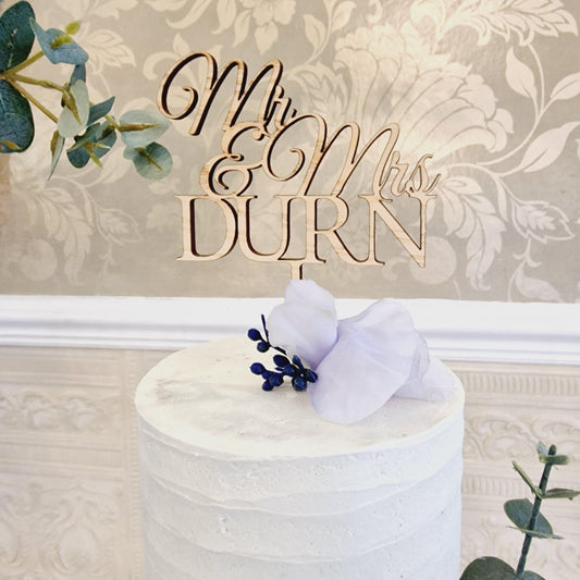 Rustic Custom wedding Cake topper, Personalized cake topper