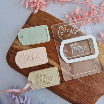 Tags set of 3 - stamps and matching cutter image 2