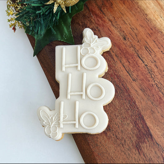 Christmas -  HO HO HO Deboss and Matching Cutter image 0