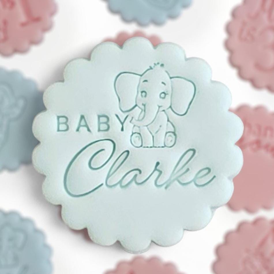 Custom Baby Name Cookie Stamp Set