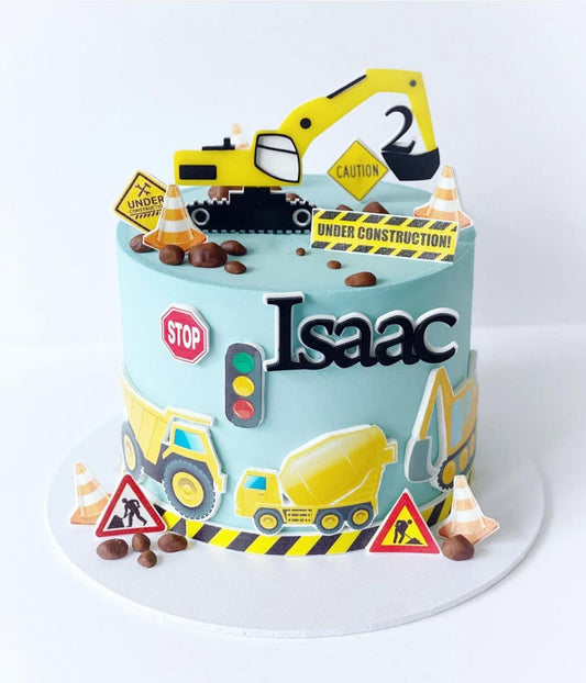 Builder Birthday cake topper set, cake charm