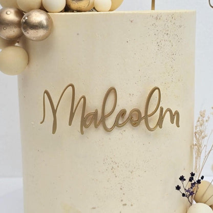 Happy Birthday Cake Topper, Acrylic cake topper and name cake charm