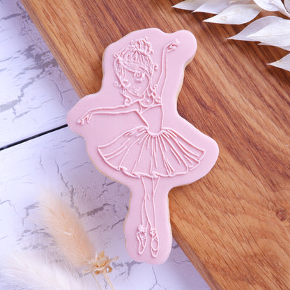 Cute Ballerina - Deboss & Cutter image 0