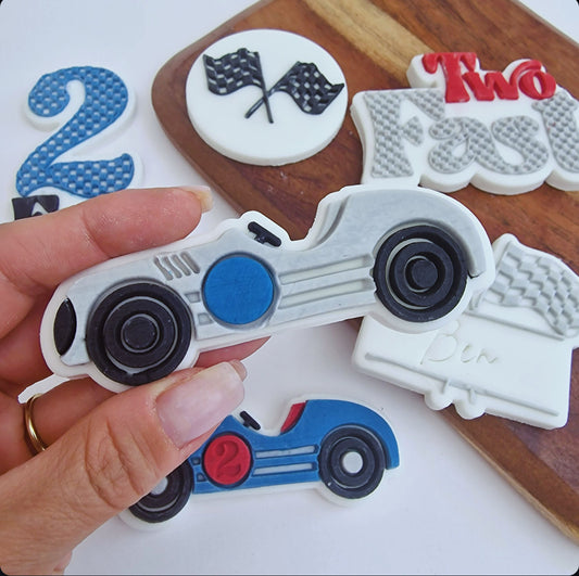 Race Car  - Stamp and Matching Cutter image 0