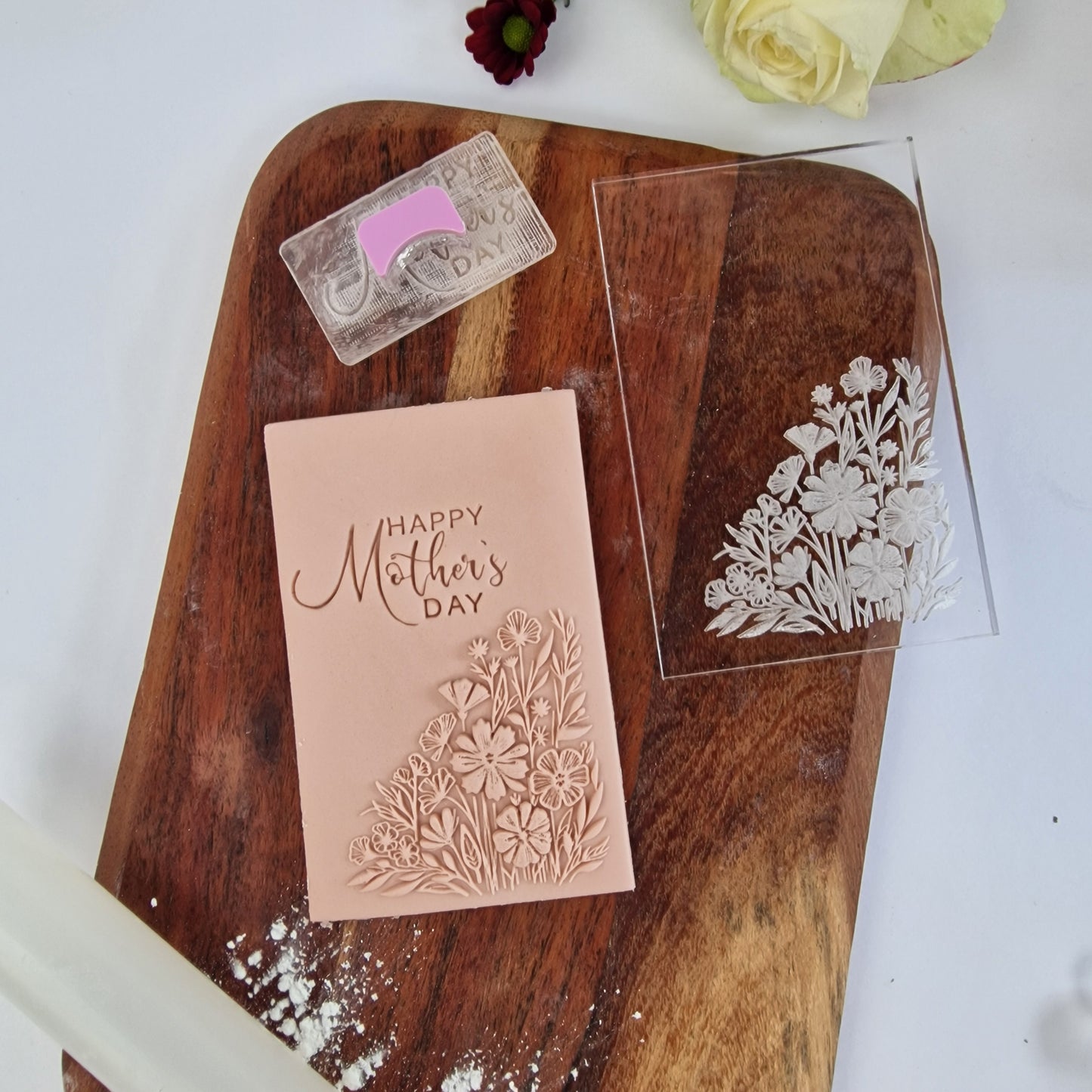 Corner Flowers - Deboss stamp image 1