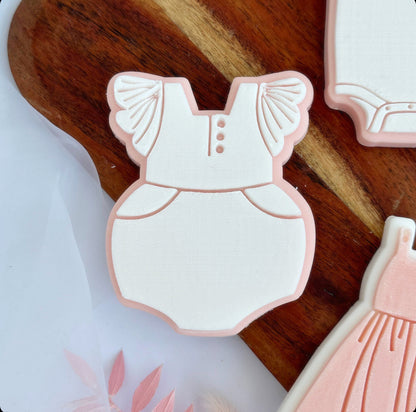 Baby Vintage Onesie  - Stamp and Matching Cutter image 1