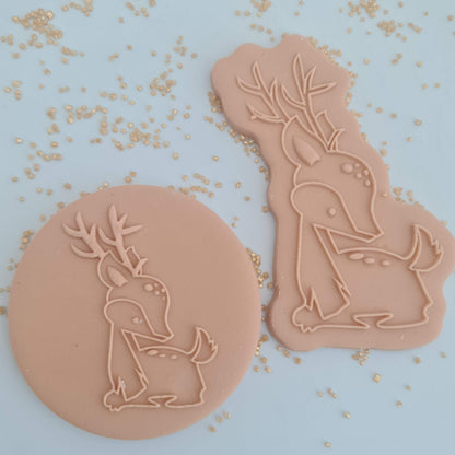Christmas - Cute Bambi Deboss & Cutter image 1
