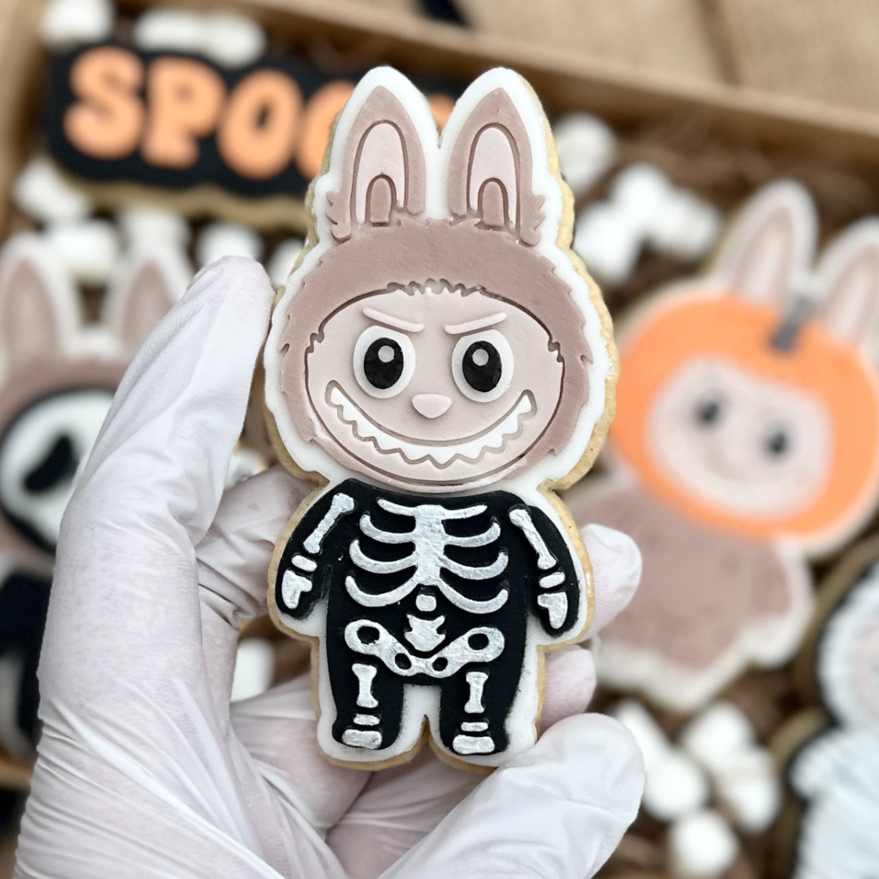 Skeleton Labubu - PLA stamp and cutter image 0