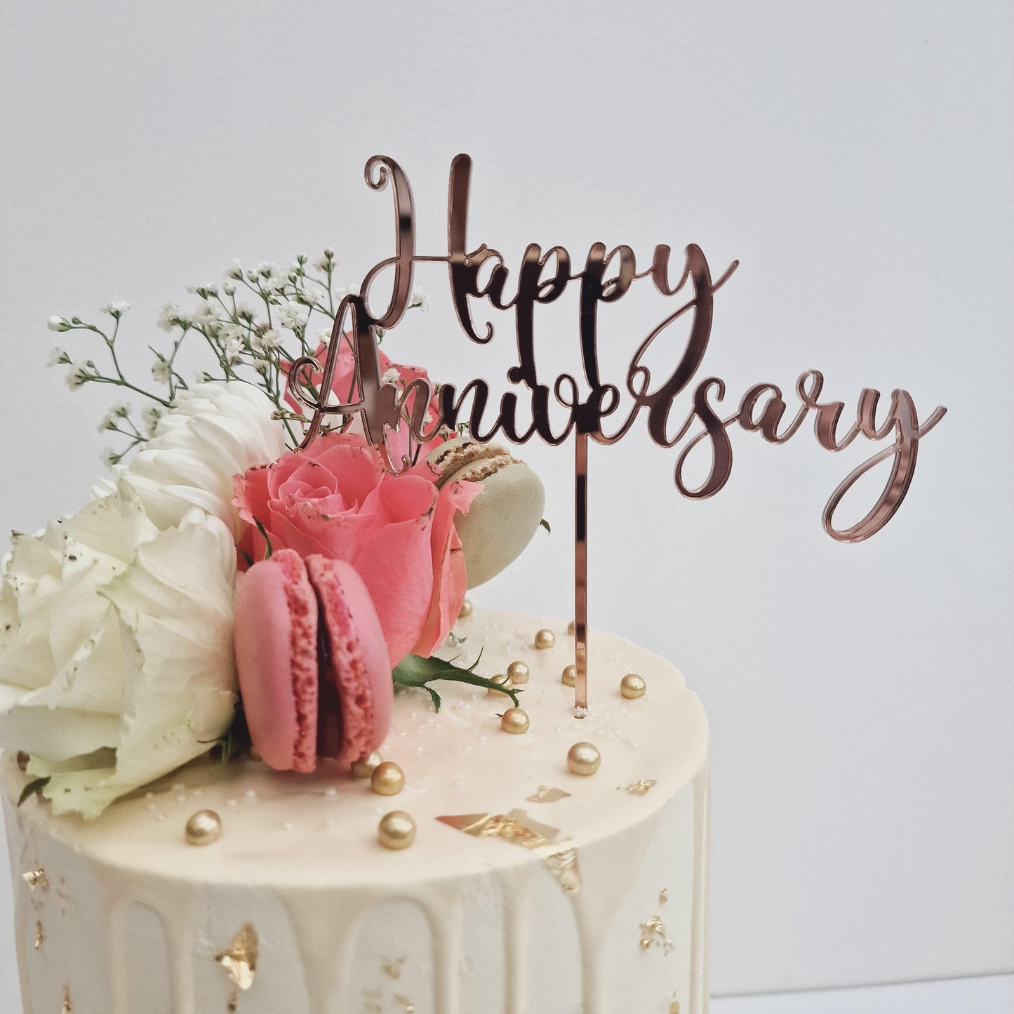 Happy Anniversary cake topper, acrylic cake topper, cake charm