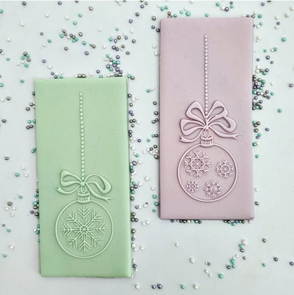 Christmas -Hanging Bauble Deboss and Matching Cutter image 1