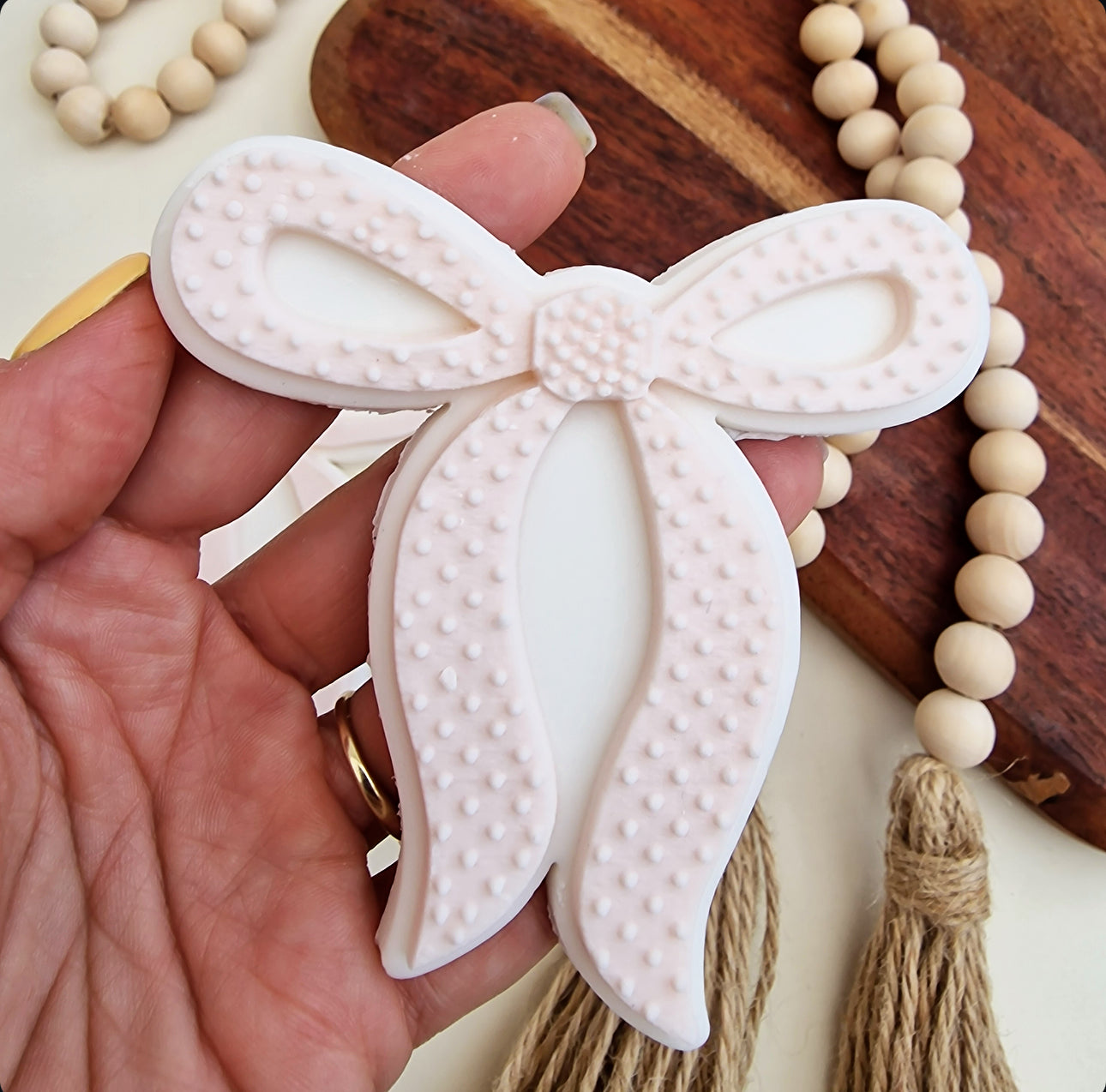 Bow with polka dots - Stamp and Matching Cutter image 0