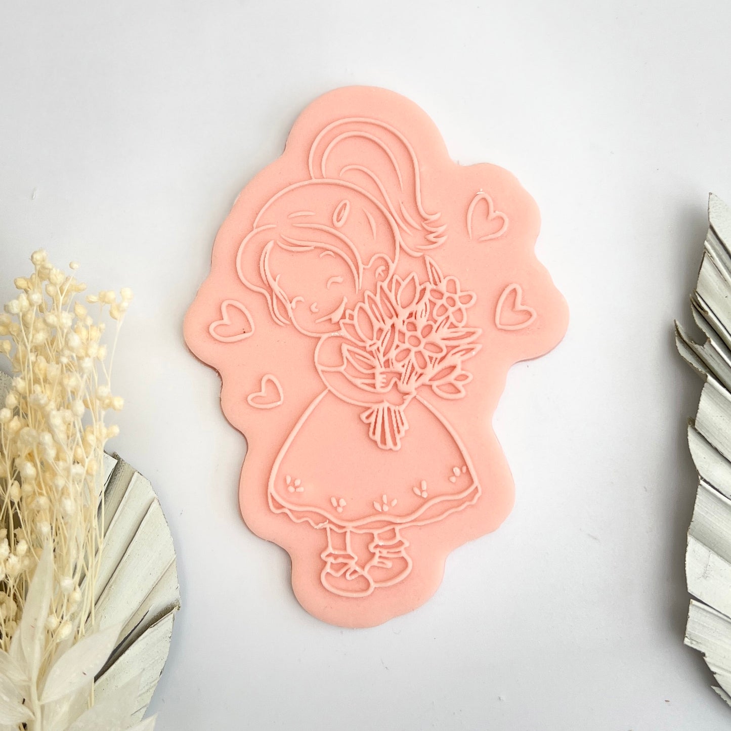 Mother`s Day - Girl  - Deboss Stamp and Matching Cut image 1