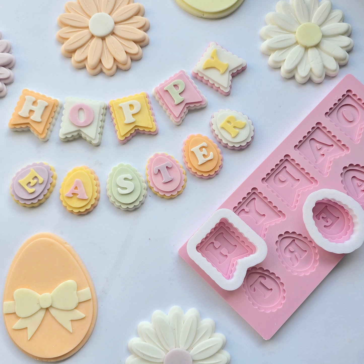 Happy Easter bunting block - PLA embosser and matching cutter image 0