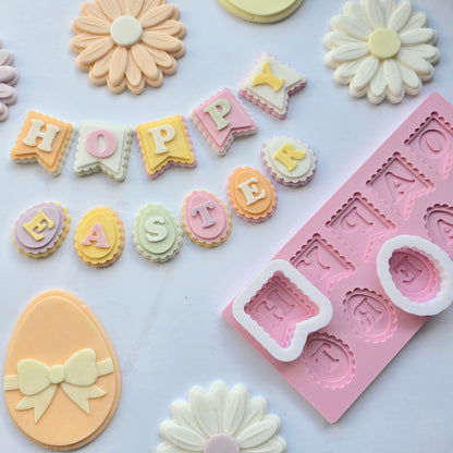 Happy Easter bunting block - PLA embosser and matching cutter image 0