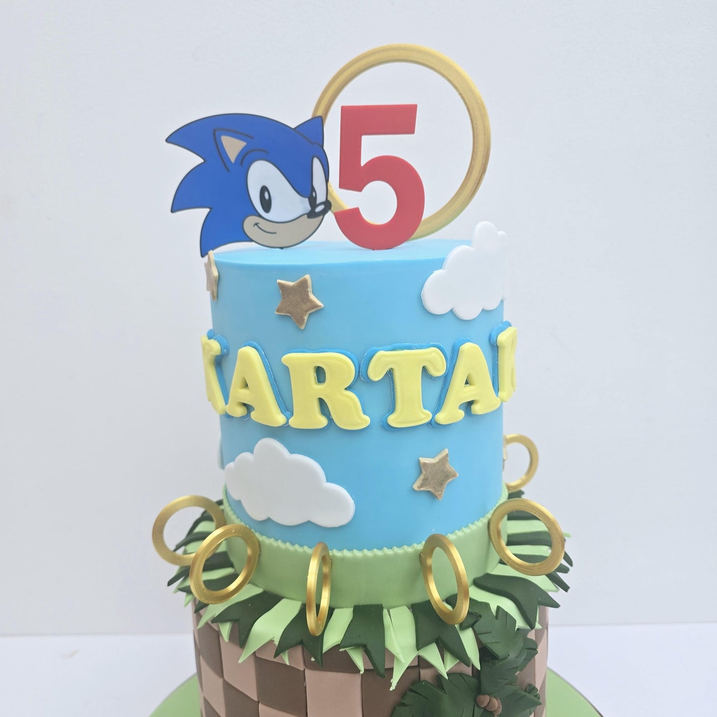 Birthday cake topper set, cake charm, sonic cake topper, birthday cake topper