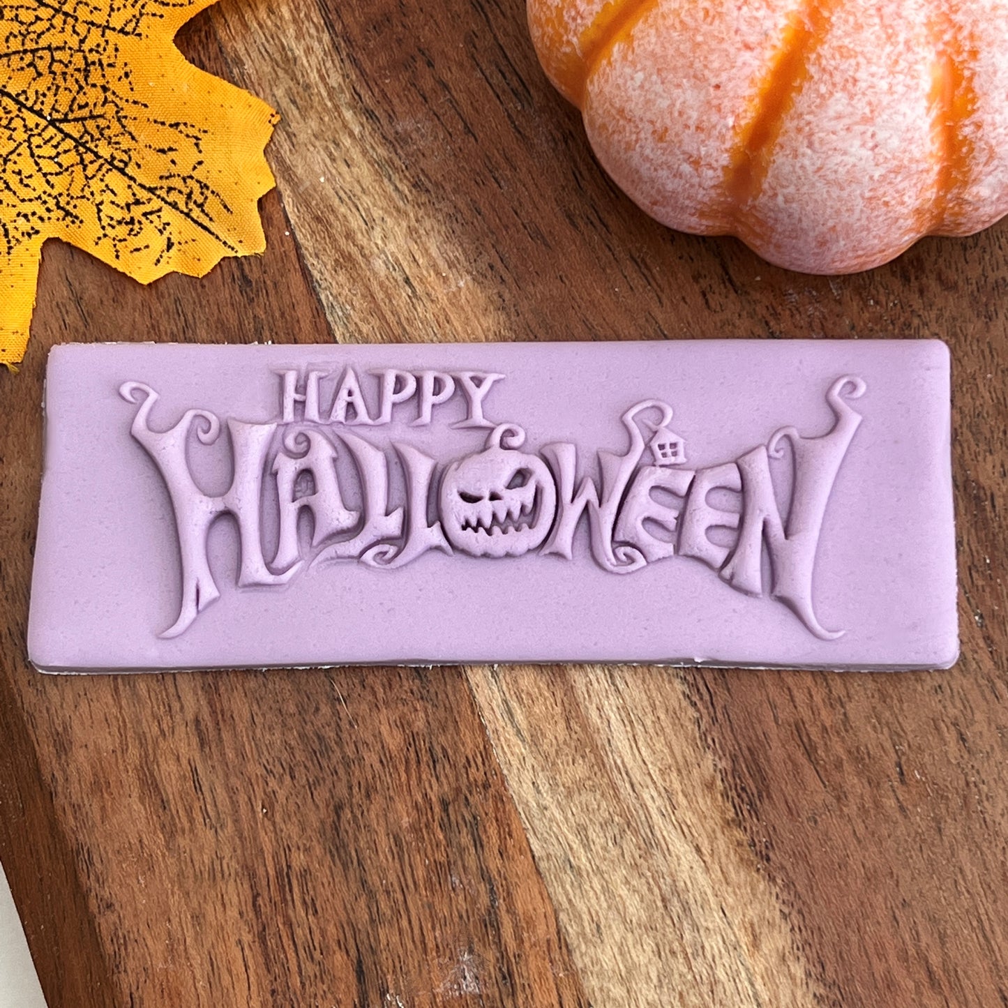 HALLOWEEN -Happy Halloween - Deboss & Matching Cutter image 0