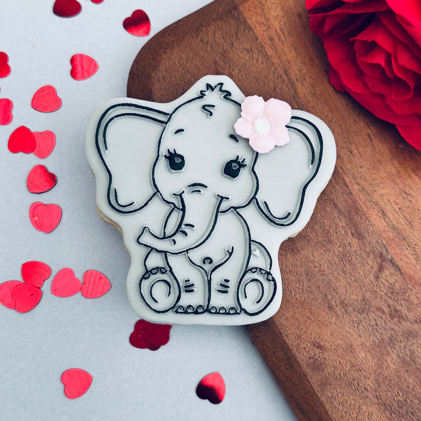 Cute elephant - Deboss and cutter image 0