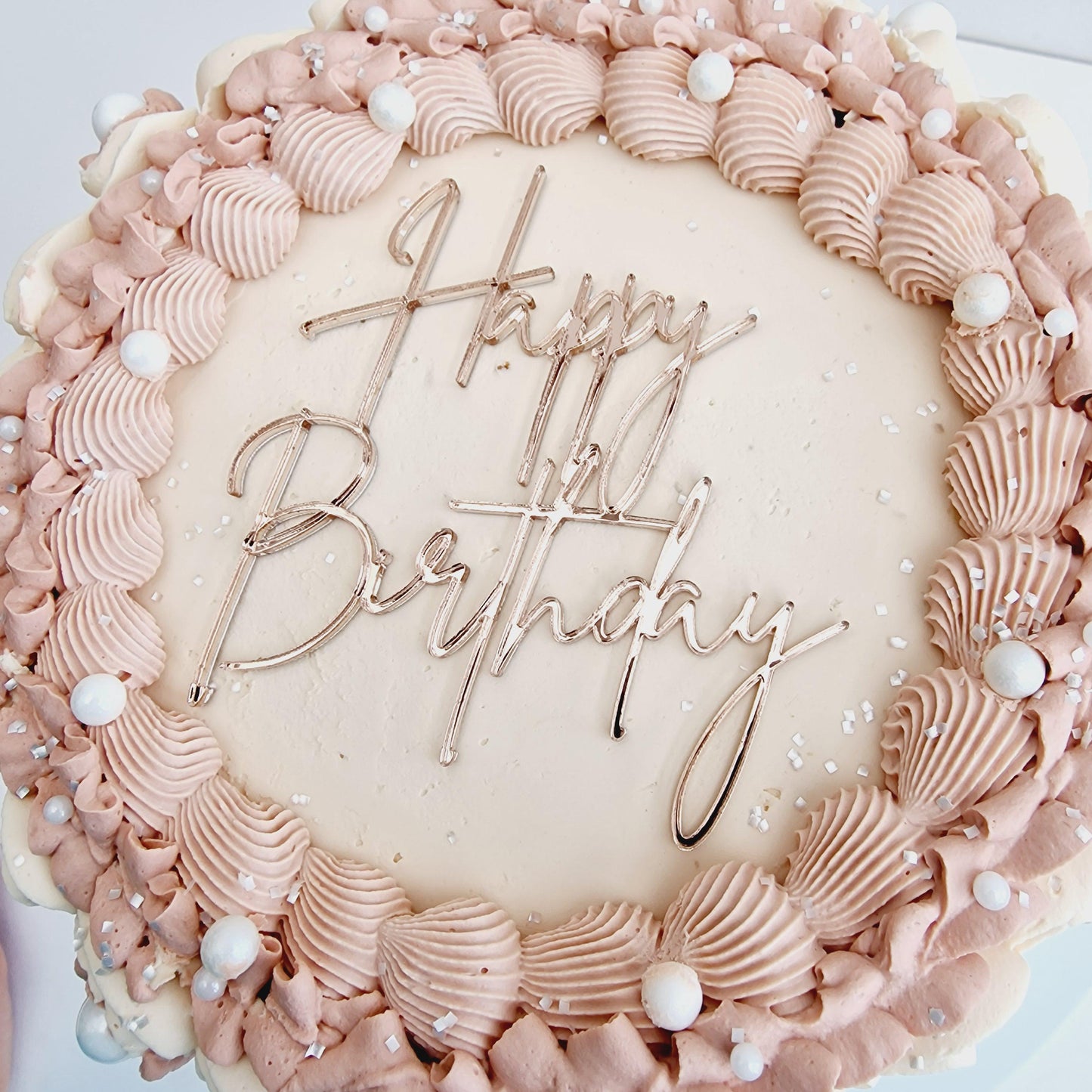 Happy Birthday cake charm, acrylic cake topper