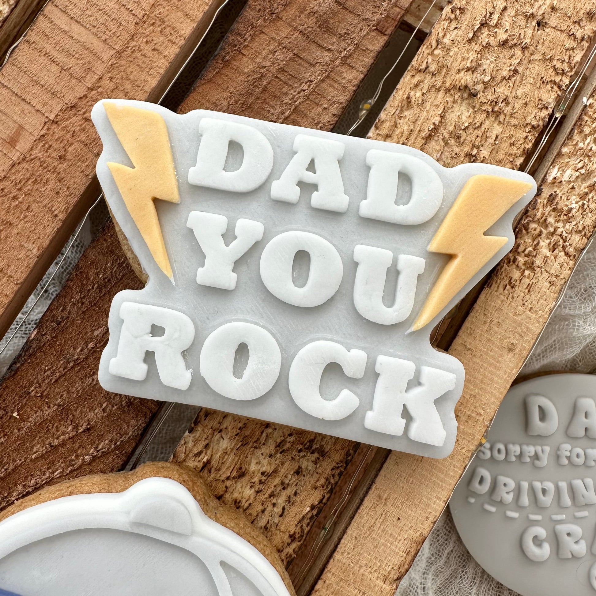 Dad You Rock -PLA stamp and cutter image 0