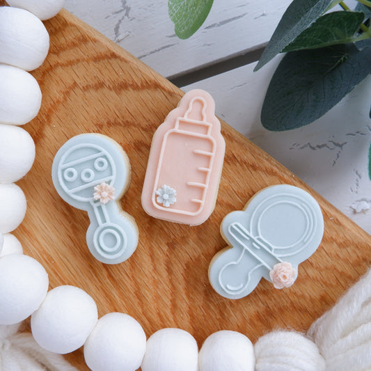 Baby - Small size Rattle, Bottle & Dummy DeBoss & Matching Cutter image 0