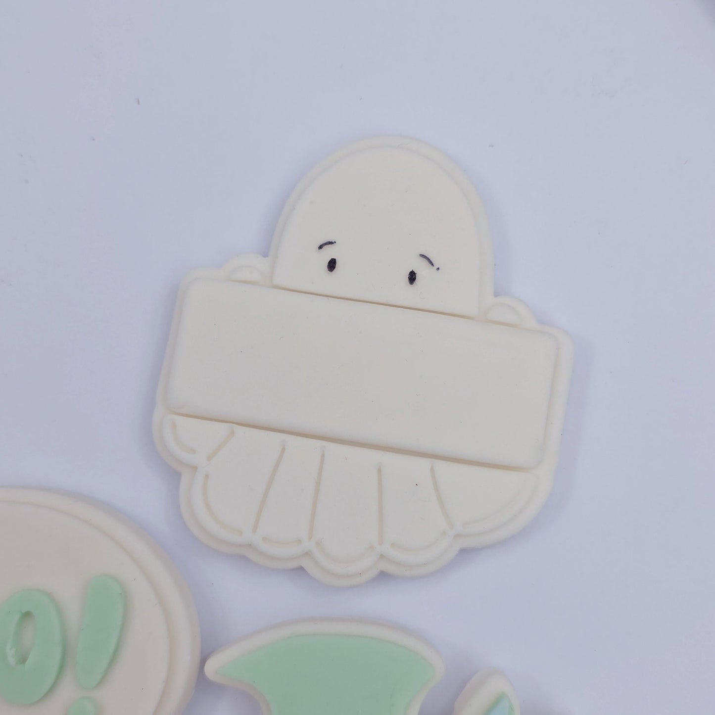 Cute ghost embosser fondant stamp and cutter, PLA embosser Cute Ghost, Halloween cookie embosser stamp & cutter, embosser, 3d printed