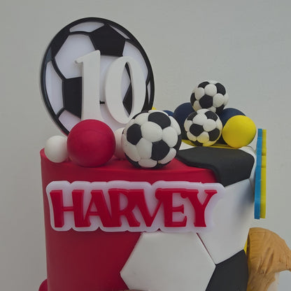 Personalised Football topper set